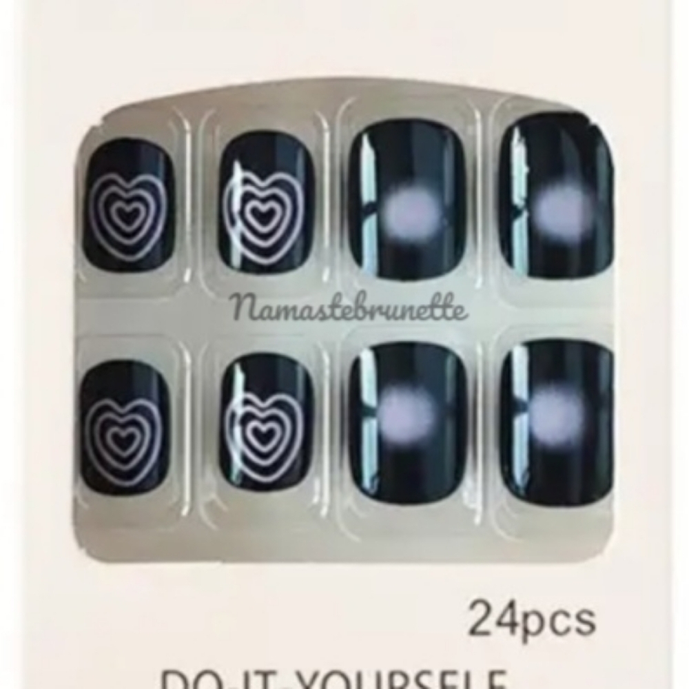 2/$16 Pink Hearts Press On Nails - Picture 3 of 13